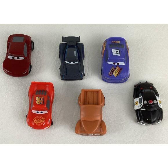 Disney Cars Mini Vehicles Topper Lot Smokey McQueen Sheriff Natalie Storm Swift - Picture 2 of 6